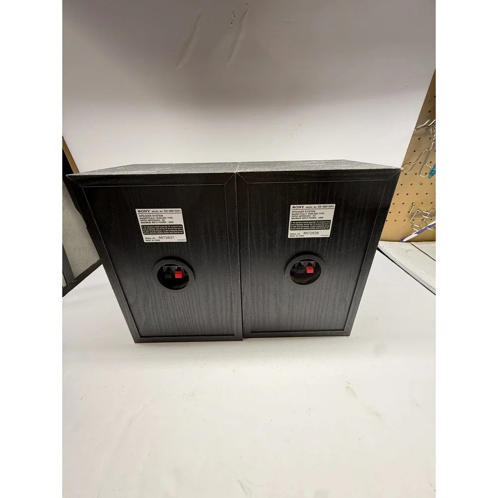 Sony SS-MB150H Bookshelf Speakers Pair Black Wood Grain 120W